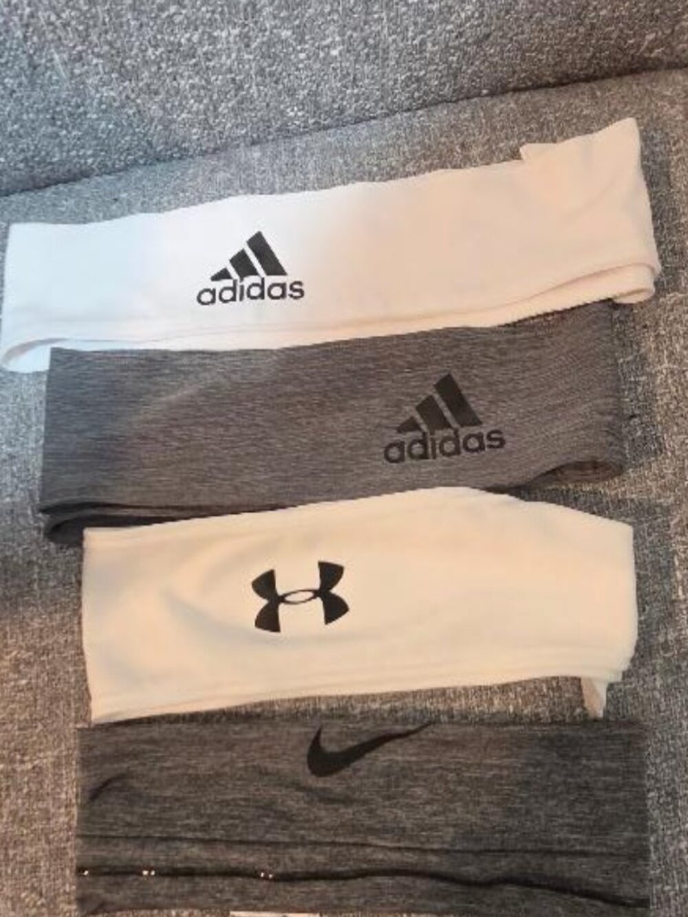 Set of 4 Athletic Head Bands Adidas Under Armour Nike Unisex